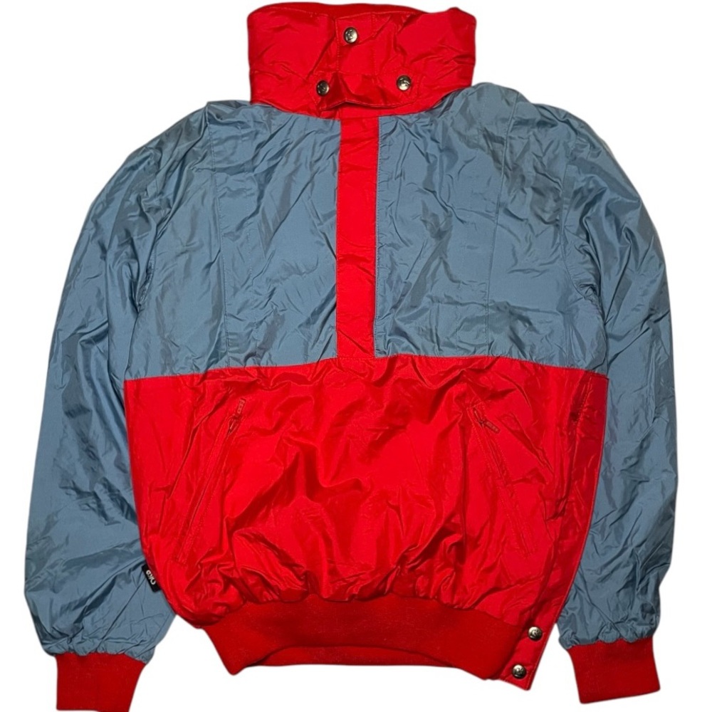 Vintage KILLY Ski Jacket Mens Medium Ski Skiing Snow Red Blue 1/2 Zip 80s